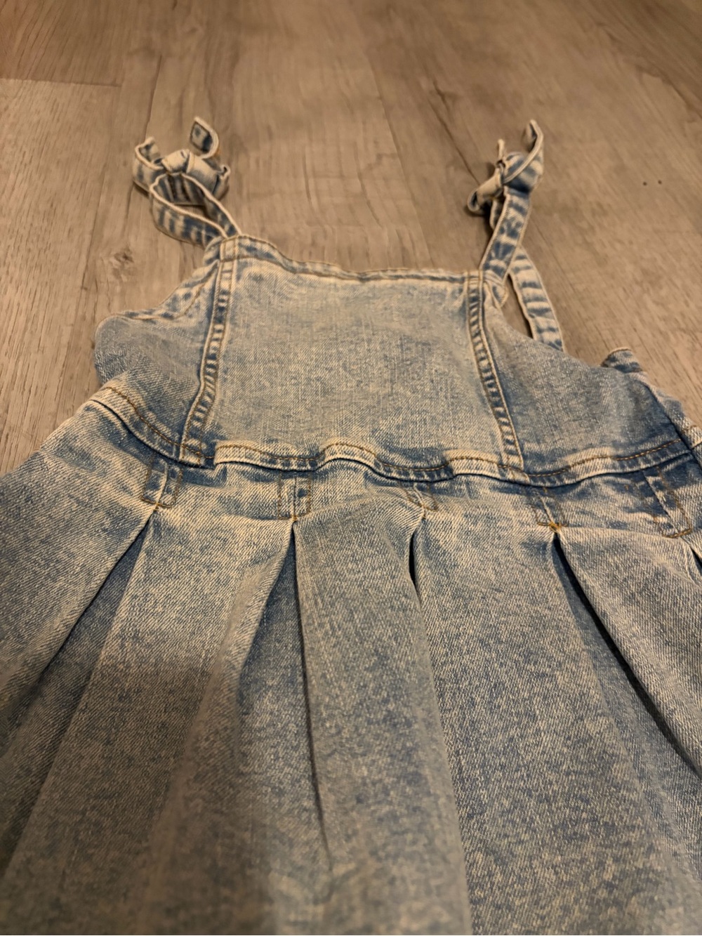 Girls toddler 7 For All Mankind Light Blue Denim Pinafore dress